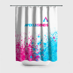 Шторка для душа Apex Legends neon gradient style посередине, цвет: 3D-принт