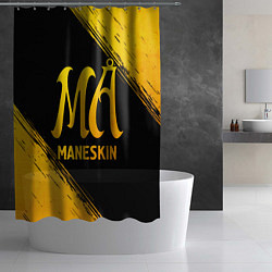 Шторка для душа Maneskin - gold gradient, цвет: 3D-принт — фото 2