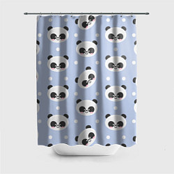 Шторка для душа Милая мультяшная панда, цвет: 3D-принт