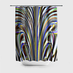 Шторка для душа Струйчатый перламутровый узор, цвет: 3D-принт