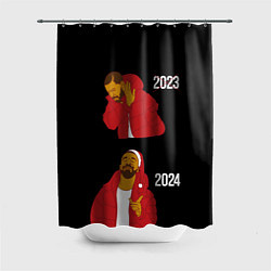 Шторка для душа Дрейк 2023-2024, цвет: 3D-принт