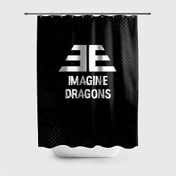 Шторка для душа Imagine Dragons glitch на темном фоне, цвет: 3D-принт