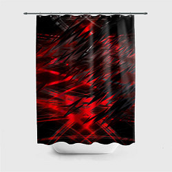 Шторка для душа Черно красные текстуры, цвет: 3D-принт
