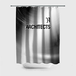 Шторка для душа Architects glitch на светлом фоне посередине, цвет: 3D-принт