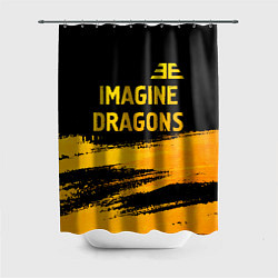 Шторка для душа Imagine Dragons - gold gradient посередине, цвет: 3D-принт