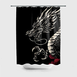 Шторка для душа Japanese dragon - irezumi - art, цвет: 3D-принт