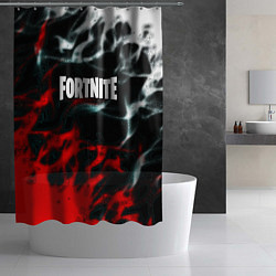 Шторка для душа Fortnite flame abstract, цвет: 3D-принт — фото 2