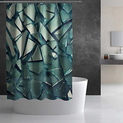 Шторка для душа Битое стекло текстура, цвет: 3D-принт — фото 2