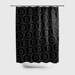 Шторка для душа Биткоин патерн, цвет: 3D-принт