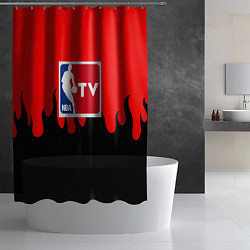 Шторка для душа NBA sport flame, цвет: 3D-принт — фото 2