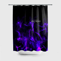 Шторка для душа Dantes Inferno flame neon, цвет: 3D-принт