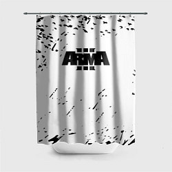 Шторка для душа Arma 3 брызги красок экшен, цвет: 3D-принт
