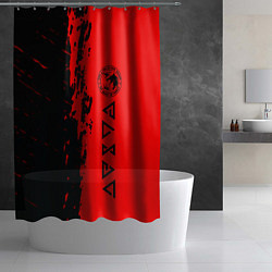 Шторка для душа Ведьмак краска абстракция, цвет: 3D-принт — фото 2