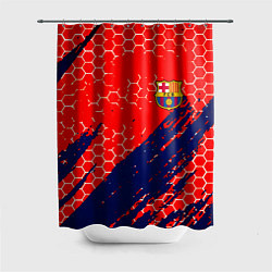 Шторка для душа Барселона спорт краски текстура, цвет: 3D-принт