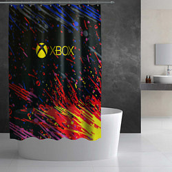 Шторка для душа Xbox краски текстура, цвет: 3D-принт — фото 2