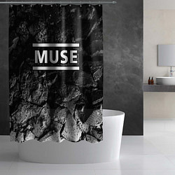 Шторка для душа Muse black graphite, цвет: 3D-принт — фото 2