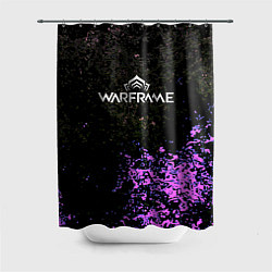 Шторка для душа Warframe брызги неоновых красок, цвет: 3D-принт