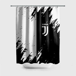 Шторка для душа Juventus краски чёрнобелые, цвет: 3D-принт