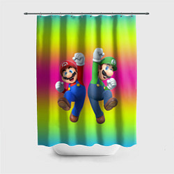 Шторка для душа Братья Марио, цвет: 3D-принт