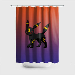 Шторка для душа Умбреон покемон-кот, цвет: 3D-принт