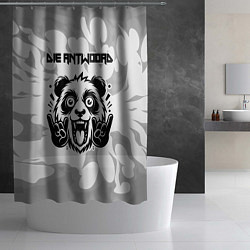 Шторка для душа Die Antwoord рок панда на светлом фоне, цвет: 3D-принт — фото 2