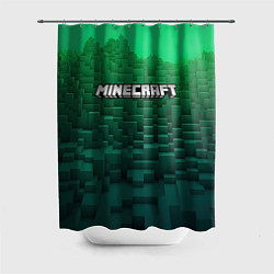 Шторка для душа Minecraft logo green, цвет: 3D-принт