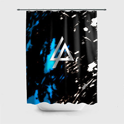 Шторка для душа Linkin park холодные краски, цвет: 3D-принт