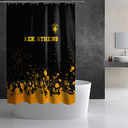 Шторка для душа AEK Athens - gold gradient посередине, цвет: 3D-принт — фото 2