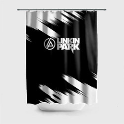 Шторка для душа Linkin park рок бенд краски, цвет: 3D-принт