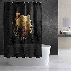 Шторка для душа Русский бурый медведь 2024, цвет: 3D-принт — фото 2