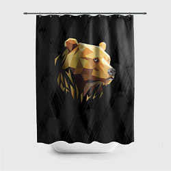 Шторка для душа Русский бурый медведь 2024, цвет: 3D-принт