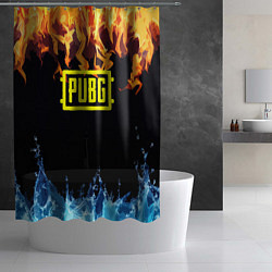 Шторка для душа PUBG online битва огня и льда, цвет: 3D-принт — фото 2