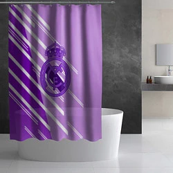 Шторка для душа Real Madrid текстура фк, цвет: 3D-принт — фото 2