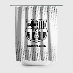 Шторка для душа Barcelona с потертостями на светлом фоне, цвет: 3D-принт