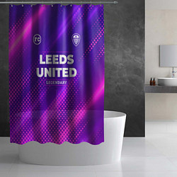 Шторка для душа Leeds United legendary sport grunge, цвет: 3D-принт — фото 2