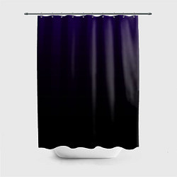 Шторка для душа Фиолетово-чёрный тёмный градиент, цвет: 3D-принт