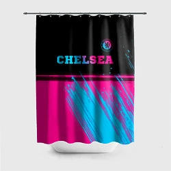 Шторка для душа Chelsea - neon gradient посередине, цвет: 3D-принт
