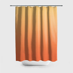 Шторка для душа Градиент солнечный жёлто-оранжевый приглушённый, цвет: 3D-принт