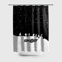 Шторка для душа Skillet rock music band, цвет: 3D-принт