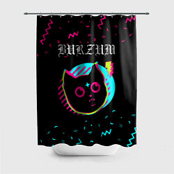 Шторка для душа Burzum - rock star cat, цвет: 3D-принт