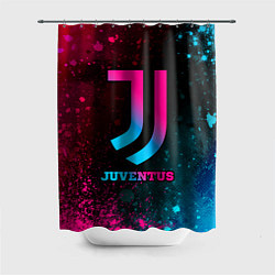 Шторка для душа Juventus - neon gradient, цвет: 3D-принт