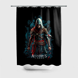 Шторка для душа Assassins creed черный фон, цвет: 3D-принт