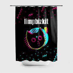 Шторка для душа Limp Bizkit - rock star cat, цвет: 3D-принт