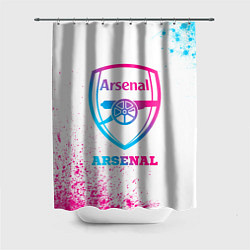 Шторка для душа Arsenal neon gradient style, цвет: 3D-принт