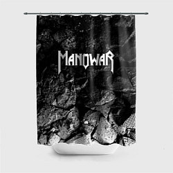 Шторка для душа Manowar black graphite, цвет: 3D-принт