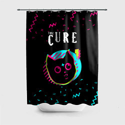 Шторка для душа The Cure - rock star cat, цвет: 3D-принт