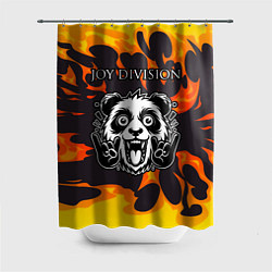Шторка для душа Joy Division рок панда и огонь, цвет: 3D-принт