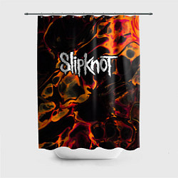 Шторка для душа Slipknot red lava, цвет: 3D-принт