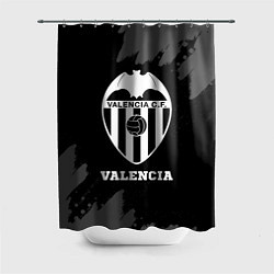 Шторка для душа Valencia sport на темном фоне, цвет: 3D-принт