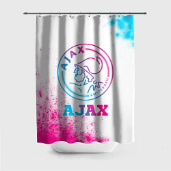 Шторка для душа Ajax neon gradient style, цвет: 3D-принт